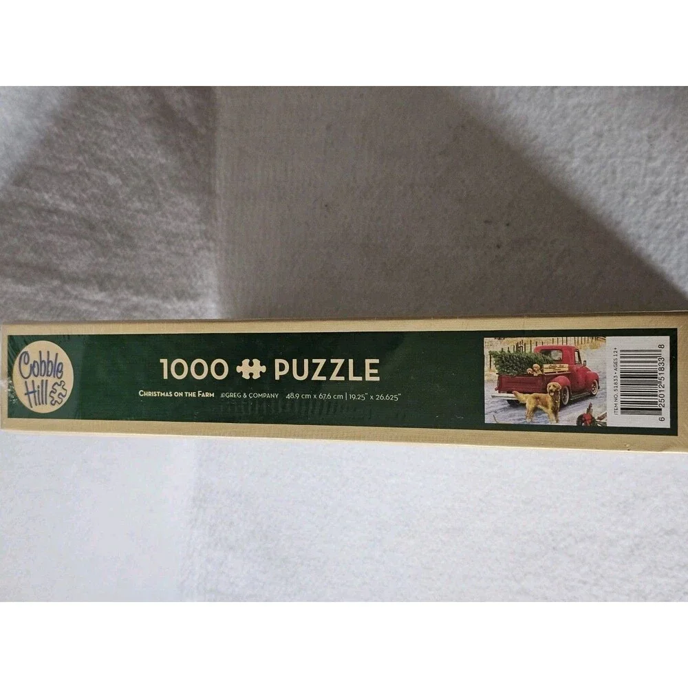 Cobble Hill 1000 Piece Jigsaw Puzzle Christmas on the Farm New Sealed